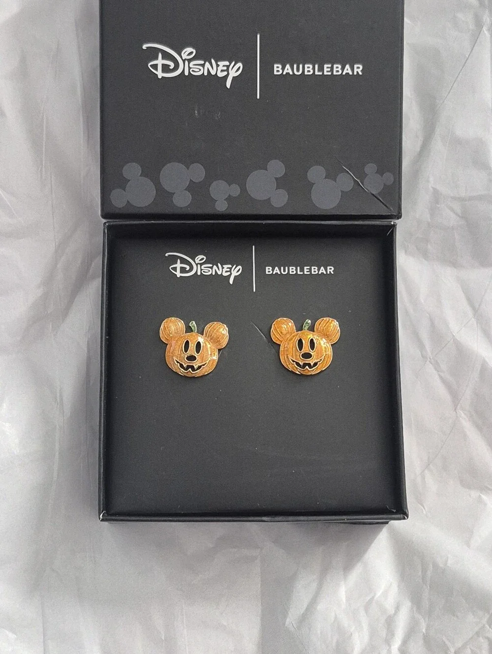 *NEW*  Disney x Baublebar Mickey Pumpkin Studs Earrings Halloween 🎃